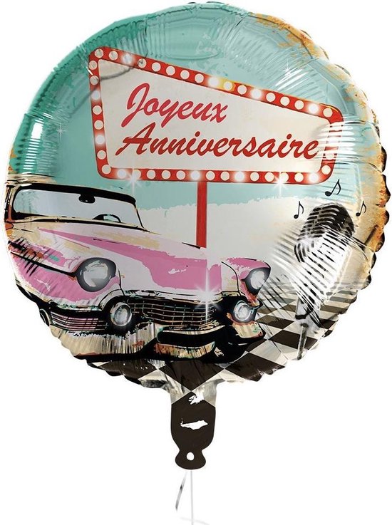 Boland Ballon Foil Joyeux Anniversaire Rock 'n Roll 45 Cm | bol.com