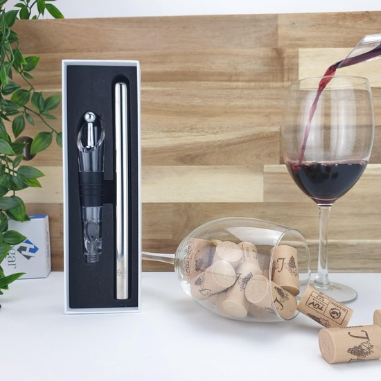 Luxe Wijnkoeler stick - Wijnkoelstaaf - Wijnkoeler -  Wine Chiller - Wijnkoelstick - Wijn koeler Staaf -  Koelstaaf voor wijn - Wijnkoeler RvS - Wijn fles koeler - Hogar®