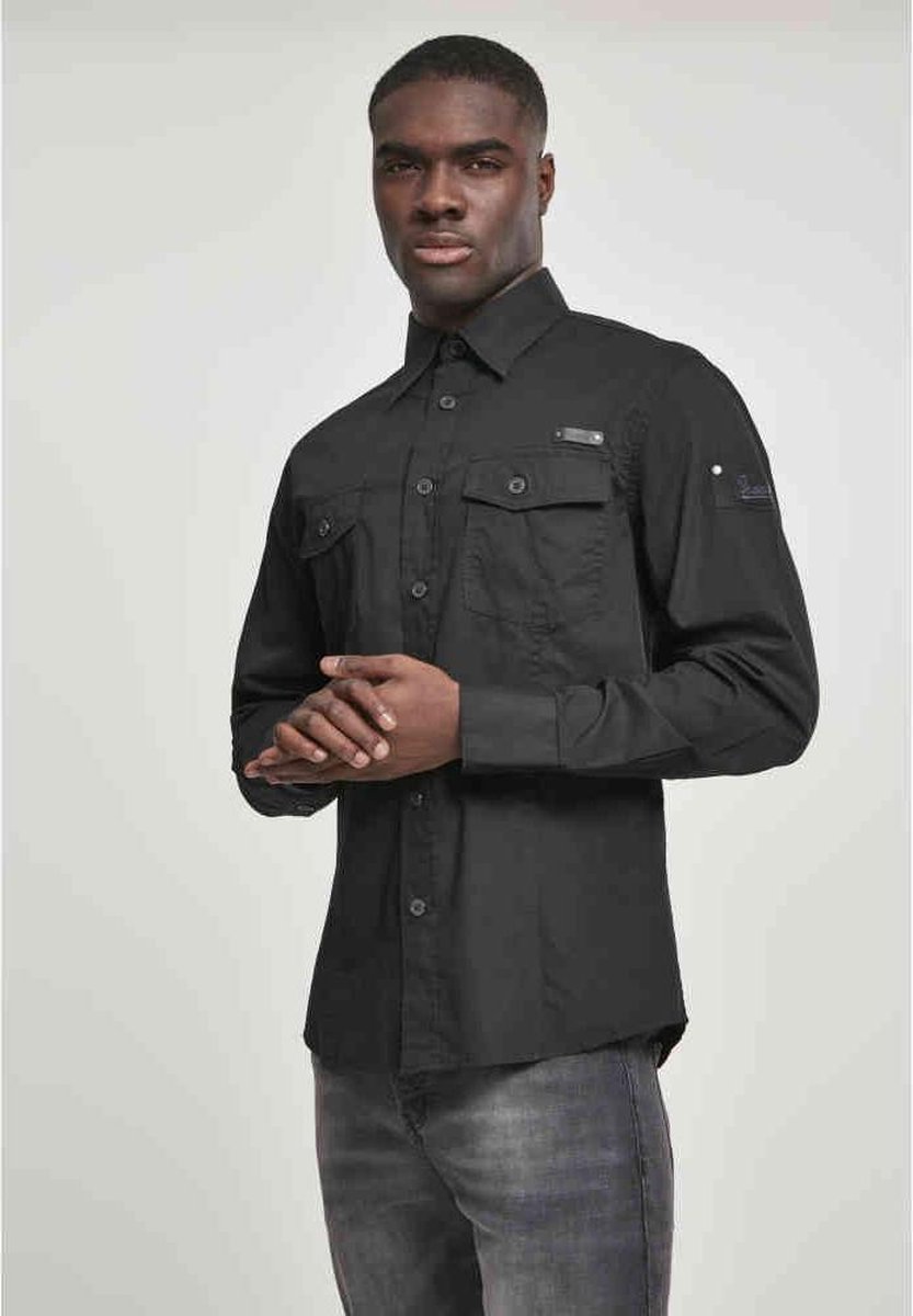 Brandit Slim Fit Heren Longsleeve Zwart