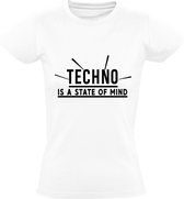 TECHNO Dames t-shirt | muziek | festival | tekno | nederland | krakers | kado | Wit