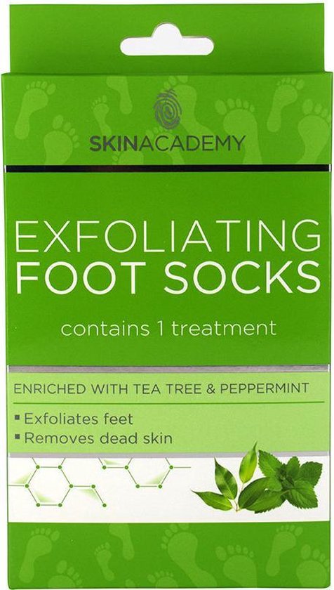 Skin Academy Exfoliating Foot Socks - Tea Tree & Peppermint | bol.com