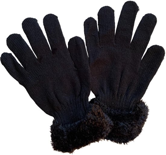 Warm Gevoerde Dames Winter Handschoenen | Hoogwaardige Kwaliteit | Zwart |  bol.com