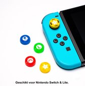 Gadgetpoint | Nintendo switch & Lite | Gaming Thumbsticks | Thumb Grips | Thumb Sticks | 1 Set = 4 Thumbgrips | Mario/Luigi/Toad/Ster | Rood/Groen/Blauw/Geel