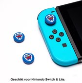 Thumb Grips | Thumb Sticks | Gaming Thumbsticks | Geschikt voor Nintendo Switch & Lite | 1 Set = 2 Thumbgrips | Teken | Blauw