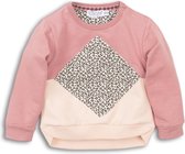 Dirkje - Girls Sweater - Dark old pink+Faded peach - Maat 56