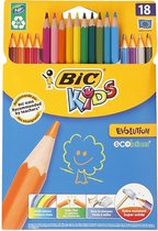 BIC kleurpotloden | Bic Kids evolution ecolutions blister 18 | BIC | Kleurpotloden | Kleurpotloden kinderen | Potloden kinderen | Potloden | Potloden set | Potloden BIC | Kleurpotl