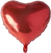 ballonen Hartjes Ballonnen Rood 1 Stuks | Folie Ballonnen set voor Valentijnsdag | Helium Ballon | Party Feest Ballonen | Romantische Versiering - 45cm
