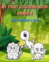 My first coloring book animals for toddlers & kids