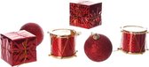 set 7 kersthangers | decoratie kerstboom tafel | geschenk-bol-trommel | kerstversiering