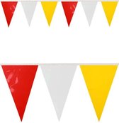 Vlaggenlijn Rood/ Wit/ Geel Brandveilig, PVC, Brandvertragend, Oeteldonk 10 meter, Carnaval, Themafeest , Verjaardag, Voetbal