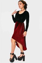 Jawbreaker High low jurk -XXL- Widow Velvet Zwart/Rood