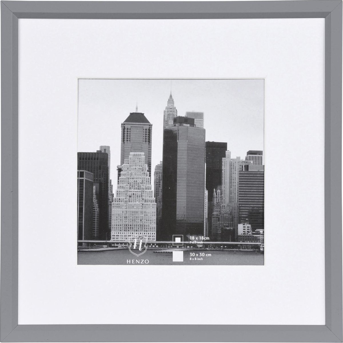 Henzo Fotolijst - Henzo - Metallica - Fotomaat 30x30 cm - Zilver