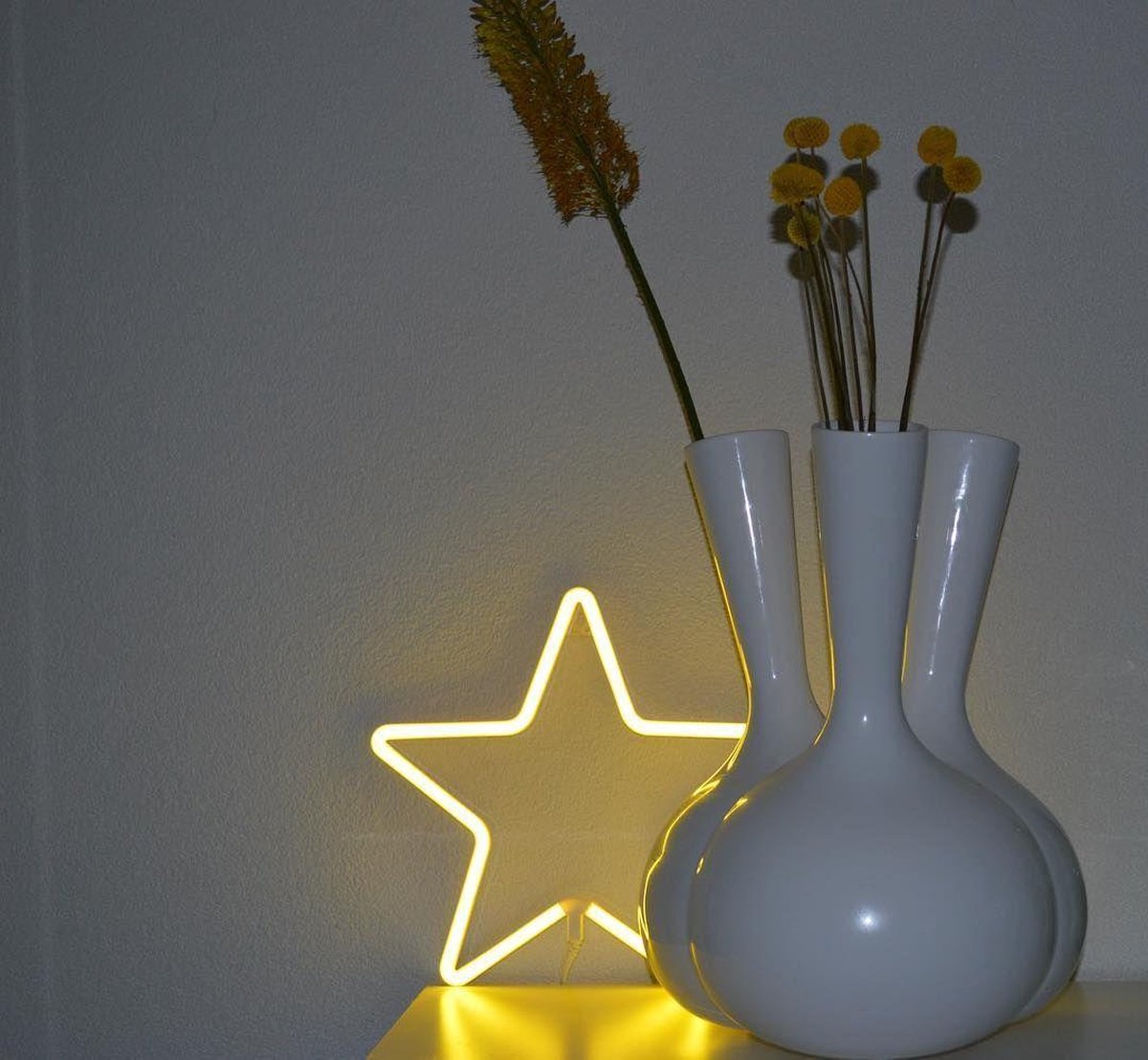 Neon lamp Ster Geel 33 x 33cm