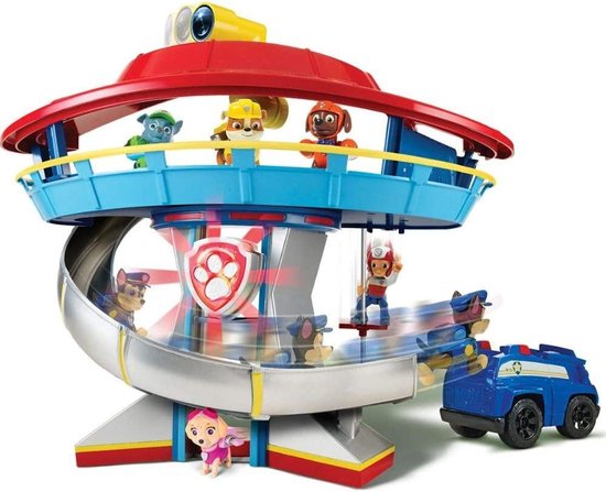 PAW Patrol, Mighty Pups Super PAWs, Mighty Lookout Tower, Tour de contrôle  avec effets sonores et lumineux