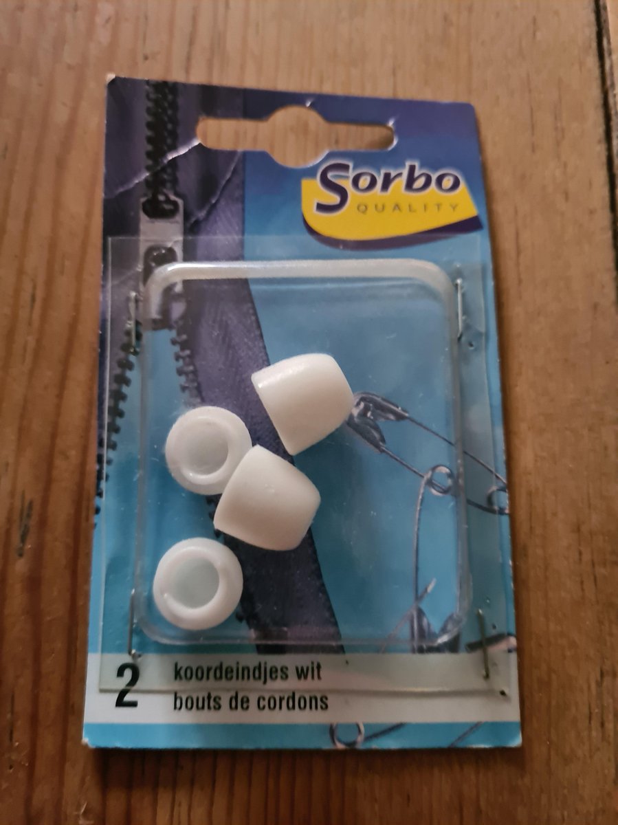 2 Koordeindjes wit Sorbo
