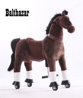 Kids-Horse Rijdend Speelgoed Paard - Balthazar TB-2009S - Donkerbruin