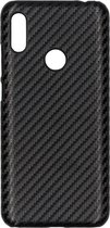 Carbon Hardcase Backcover Huawei Y6 (2019) hoesje - Zwart