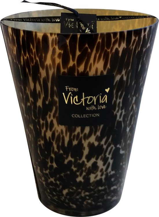 Victoria with Love - Kaars - Geurkaars - Dotted Camel - Large - Gekleurd glas - Indoor