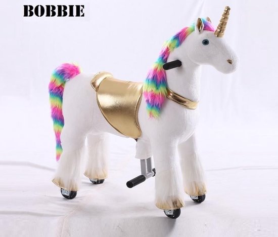 Kids-Horse Rijdend Speelgoed Unicorn - Bobbie TB-2020S - Regenboog