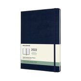 Moleskine 12 Maanden Agenda - 2022 - Wekelijks - Extra Large - Hardcover - Saffier Blauw