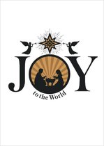 Christelijke kerstkaarten | Voordeelpakket | 10 kerstkaarten met enveloppen | Joy | MajesticAlly
