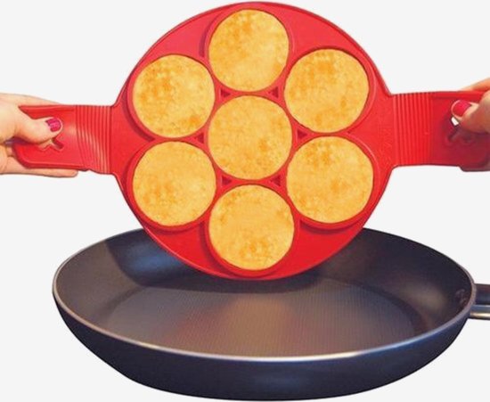 6 stuks siliconen pannenkoekenvorm voor airfryer, 10 cm ronde bakvormen