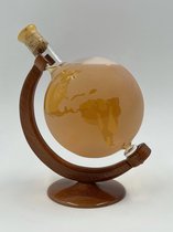 JMP Gifts® - Wereldbol / Globe - Fles - 0,75L - Glazen beeld - Decoratie - Cadeau - Gift - Wijnfles - Wijn - Sierstuk - Glaswerk - Moederdag - (WIT)