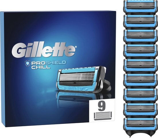 Gillette ProShield Chill Scheermesjes Voor Mannen - 9 Navulmesjes