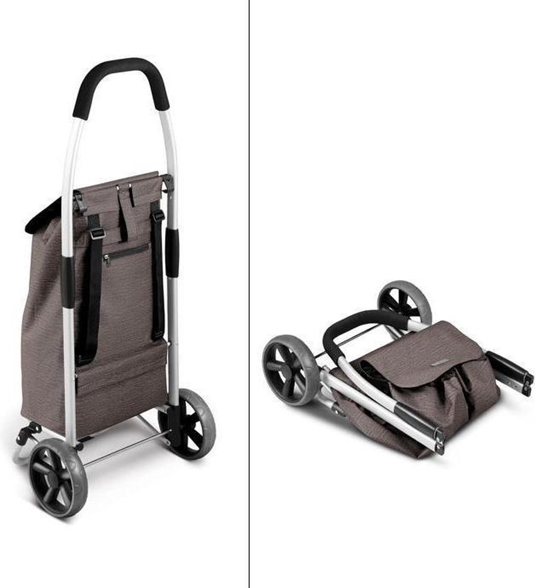 Tescoma Boodschappentrolley Opvouwbaar - 33L - Bruin