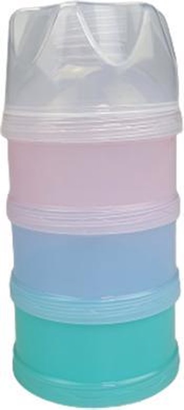 Babyflesje - Babyfles voor melkpoeder - Multicolor - Kunststof - 3 delig