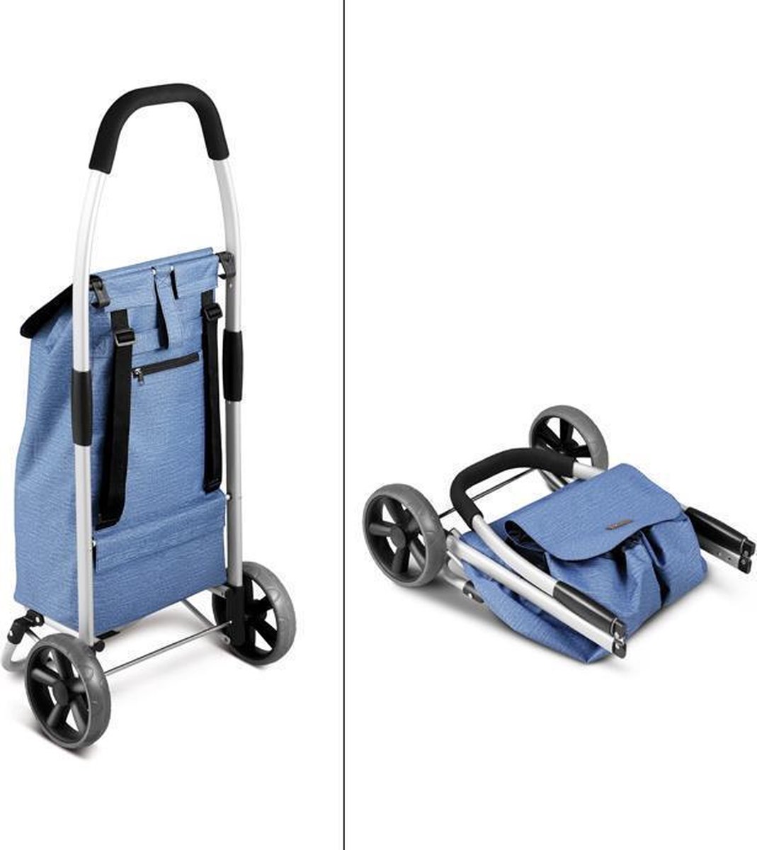 Tescoma Boodschappentrolley Opvouwbaar - 33L - Blauw