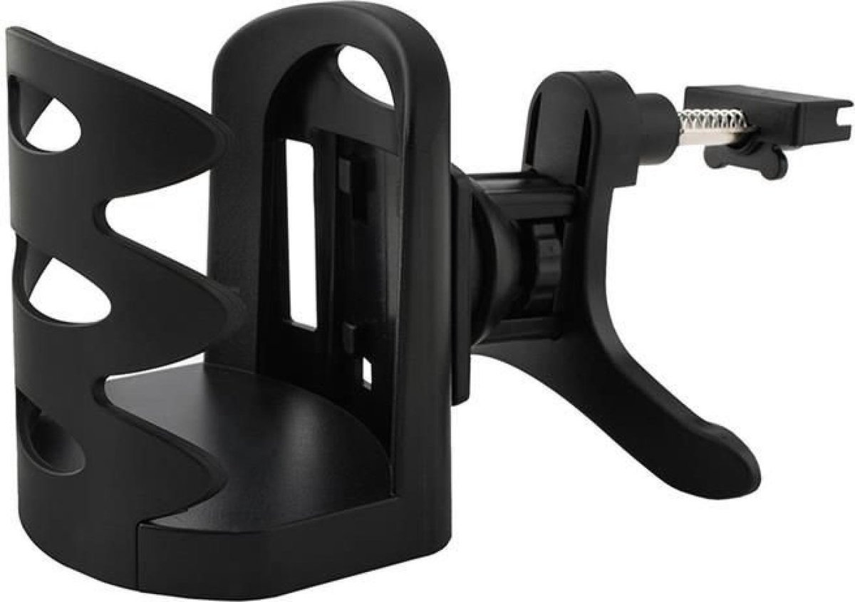 SAL COM Universele Zwarte Bekerhouder - Verstelbare Bekerhouder - Blikjeshouder - Ventilatierooster bekerhouder - Frisdrank houder auto - Car Can Holder