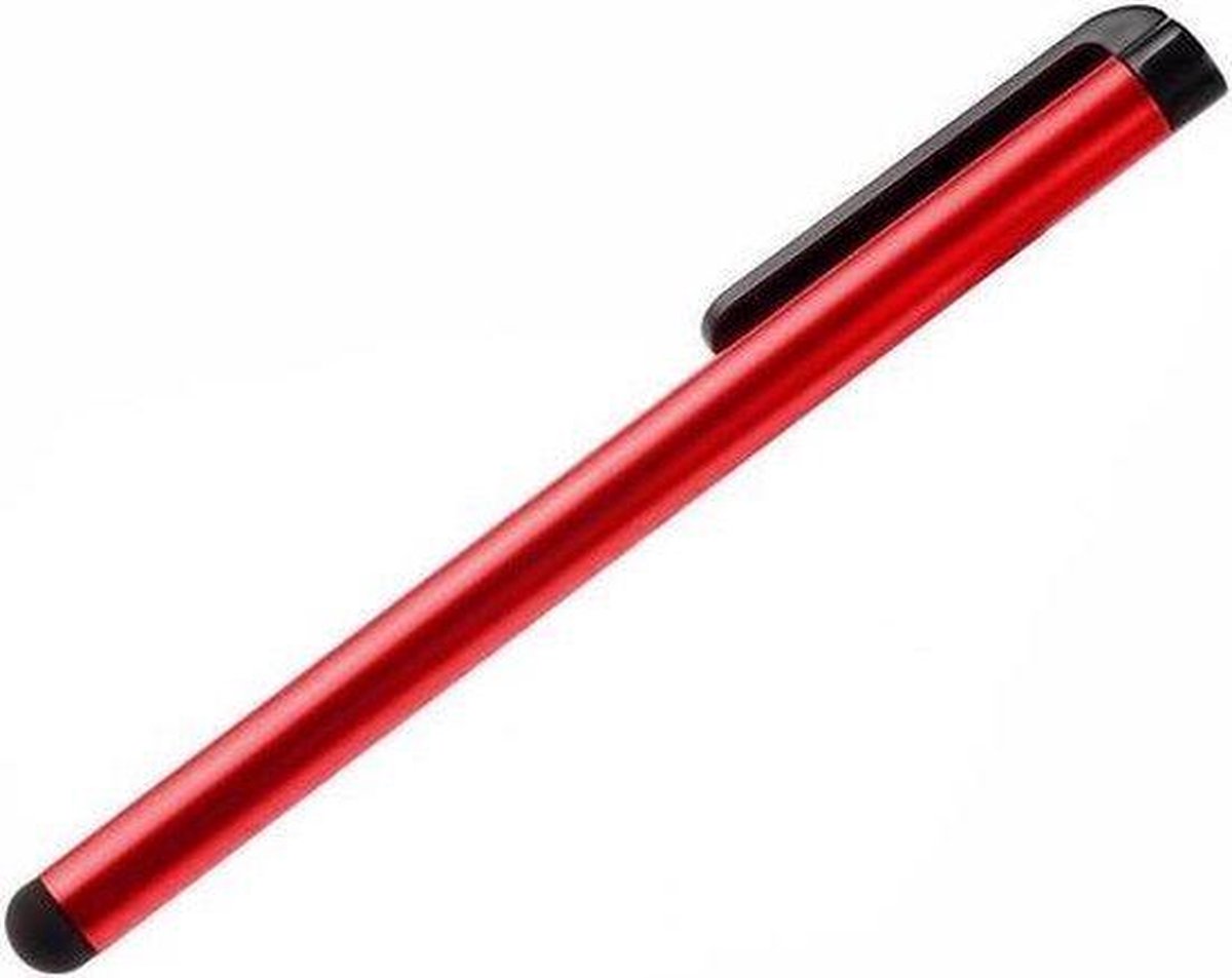 stylus pen rood - touchscreen pen - iPad pen - telefoon pen - aanraakgevoelig scherm - kleine pen - compact - stylus - stylus potlood - touchscreen potlood - tekenapp