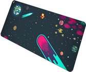 Muismat XXL Gaming - Sci-Fi Galaxy Pixel - Anti-slip - 70 x 30 cm