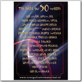 Minikaart the bible in 50 words - Bijbel - Christelijk - Majestic Ally - 6 stuks