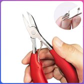 Professionele Rood Nagelschaar  - Kalknagel schaar - Ingegroeide Teennagel - Nageltang Groot -Nagelschaar voor harde nagels - Teennagel - Nageltang - Nagelschaartje - Nagelschaar -