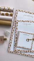 Stationery & Gift | A4 Schrijfblok | 50 vellen | Pink Cheetah patroon | 80 grams fijn schrijfpapier