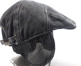 No Label GRO - pet heren - petten heren - pet heren winter - flatcap - pet heren zwart - cap zwart