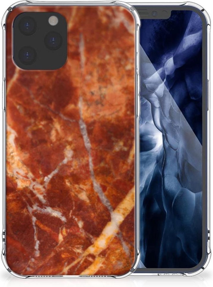 iPhone 12 Pro Max Anti-Shock Hoesje Marmer Bruin