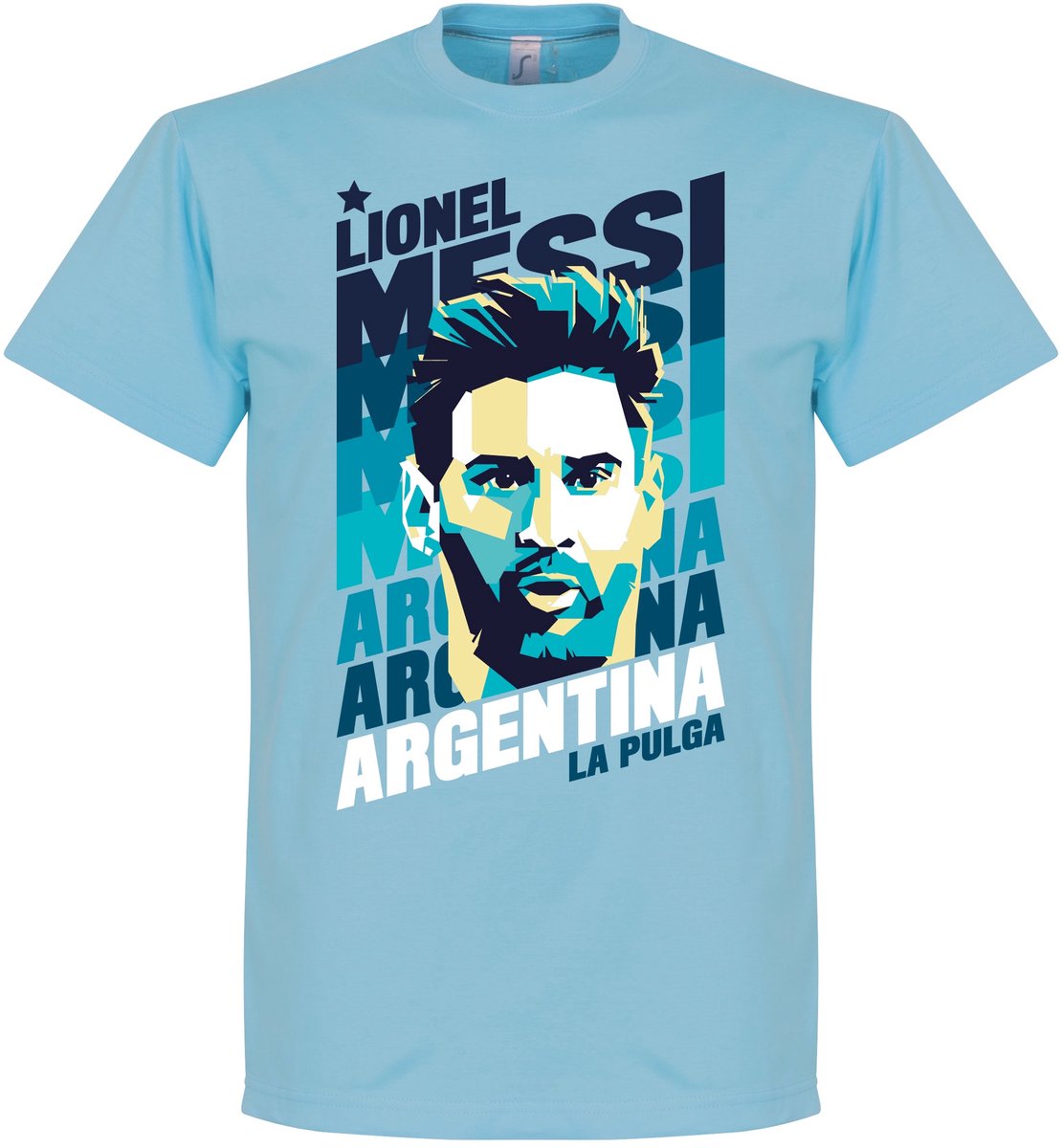 Messi Argentinië Portrait T-Shirt - XS