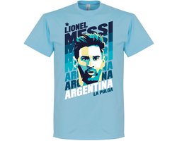Messi Argentinië Portrait T-Shirt - XS