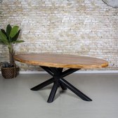 eettafel van mangohout 240 x 100