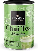Arkadia Chai Latte Tea Matcha 220gr. Powder Cafe Beverage(wordt ook geleverd in een verpakking van 1 kg)