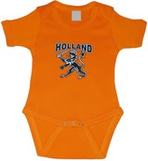 Baby rompertje Holland | Oranje rompertje zwart witte leeuw | cadeau papa mama opa oma oom tante | Heimweecadeautje | maat 68