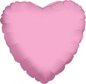 Ballon hart zacht roze 45 cm leeg