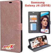 EmpX Telefoonhoesje - Book Case - Geschikt Voor Samsung Galaxy J4 (2018) - Goud