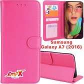 EmpX Telefoonhoesje - Book Case - Geschikt Voor Samsung Galaxy A7 (2016) - Roze