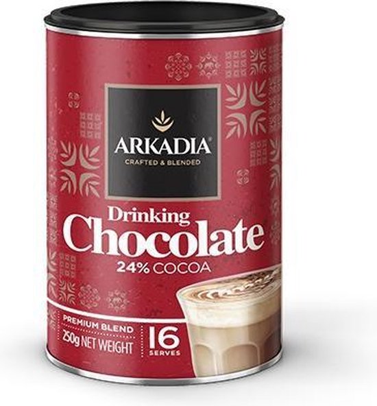 Arkadia Drinking Hot Chocolate 24% Cacao Original 250gr. Powder Cafe Beverage