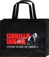 Gorilla Wear Non Woven Tas - Zwart/Rood - Groot - 10 Stuks