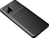 Shieldcase Samsung Galaxy A42 5G carbon hoesje - zwart